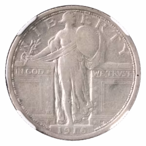 1916 Standing Liberty Quarter NGC VF25 CAC