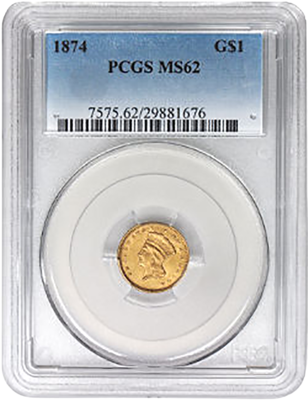 $1 Gold Type 1 Certified MS62 $1 Gold Type 1 Certified MS62