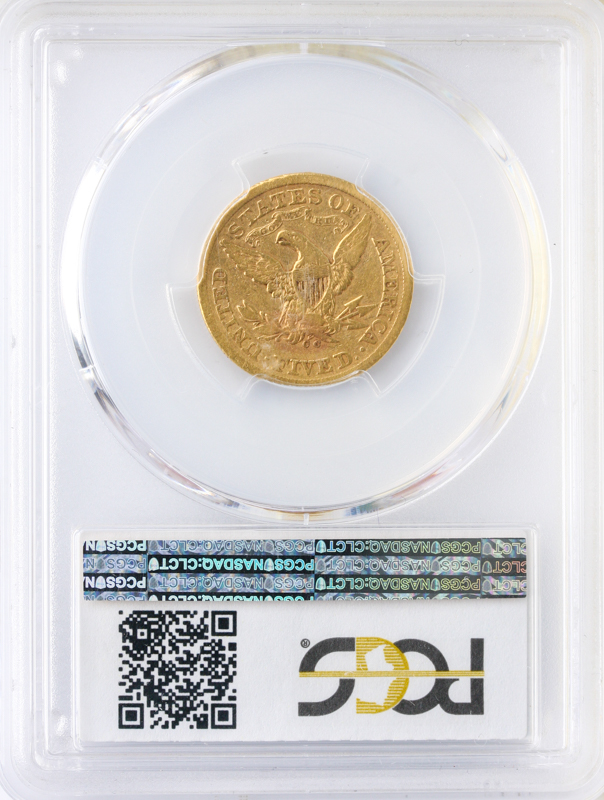 1870-CC $5 Liberty PCGS VF20 CAC