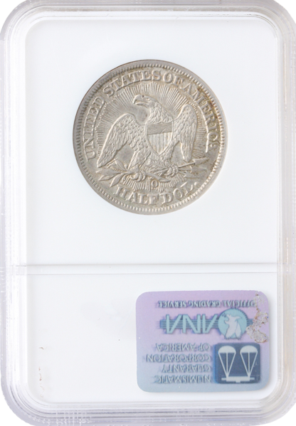1853-O Standing Liberty Half Arrows and Rays NGC AU50