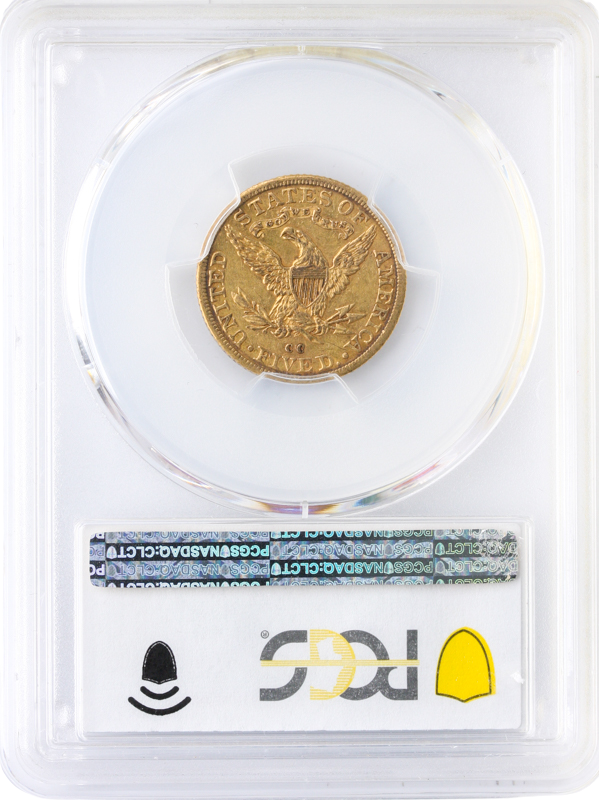 1892-CC $5 Liberty PCGS AU58 CAC