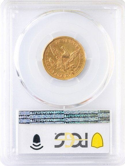 1864 $5 Liberty PCGS AU58 CAC +