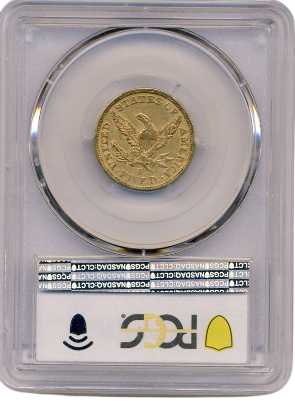 1865-S $5 Liberty PCGS AU58 CAC 1865-S $5 Liberty PCGS AU58 CAC