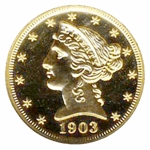 1903 $5 Liberty NGC PR67 Cameo CAC