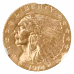 1914 $2.50 Indian NGC MS63 CAC