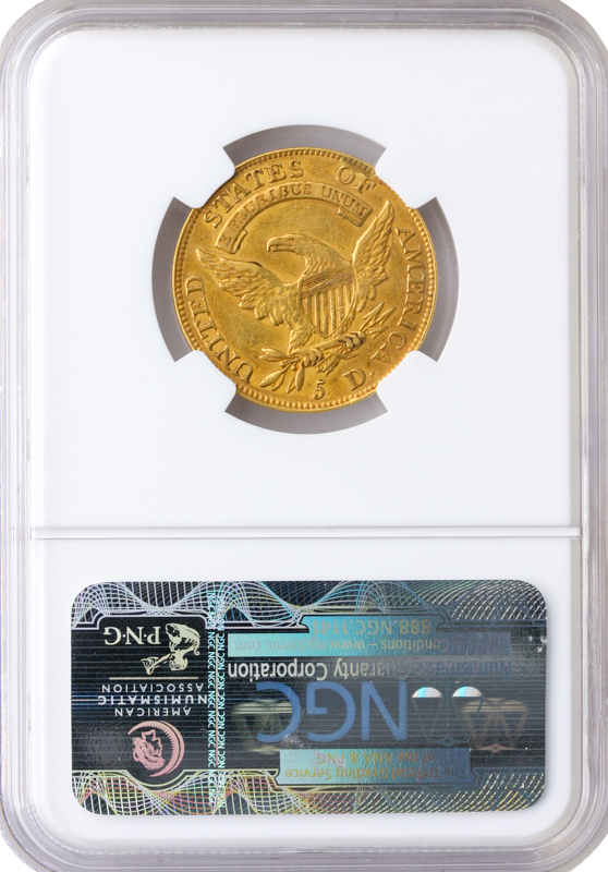 1812 $5 Capped Bust NGC AU55 CAC 1812 $5 Capped Bust NGC AU55 CAC