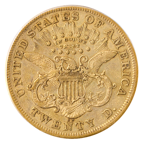 1872-CC $20 Liberty PCGS VF35 CAC