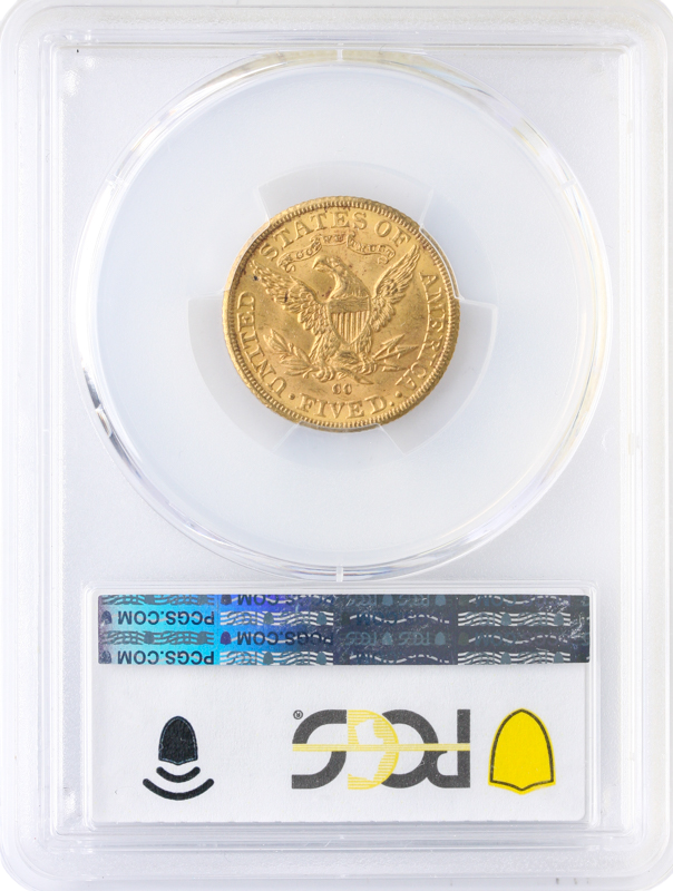 1890-CC $5 Liberty PCGS MS63 CAC + 1890-CC $5 Liberty PCGS MS63 CAC +