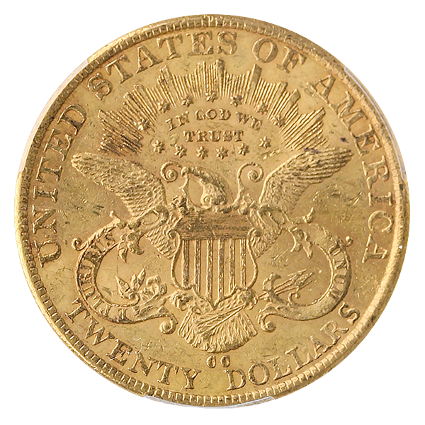 1890-CC $20 Liberty PCGS AU58 CAC