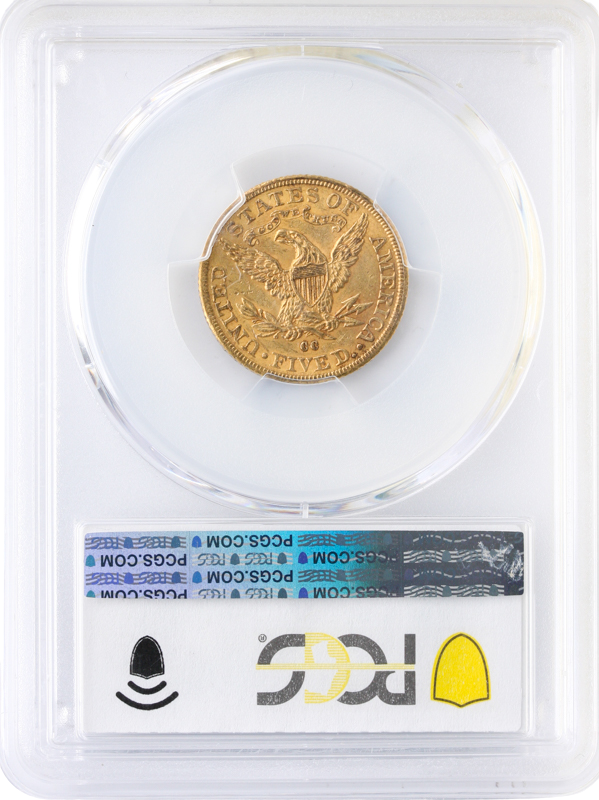 1891-CC $5 Liberty PCGS AU58 CAC