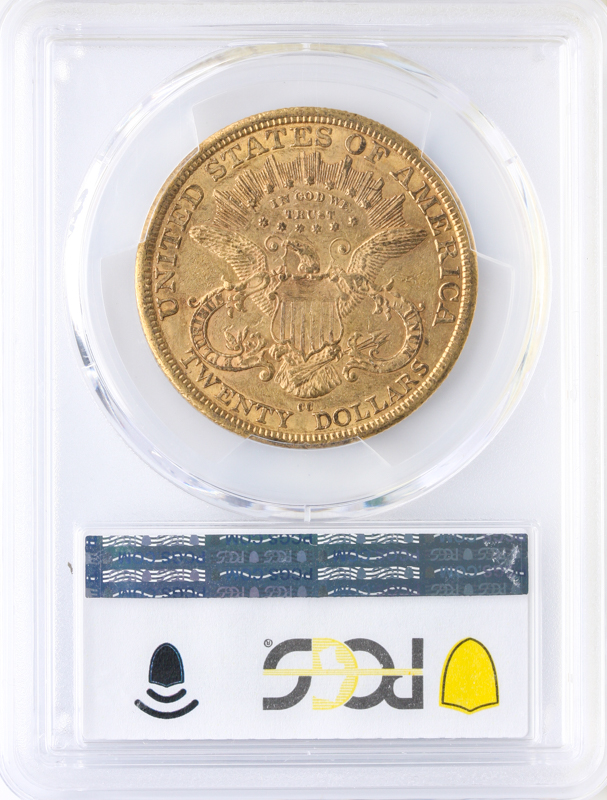 1877-CC $20 Liberty PCGS AU53 CAC