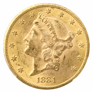 1884-CC $20 Liberty PCGS MS62 CAC