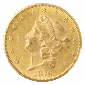 1876-CC $20 Liberty PCGS AU58 CAC