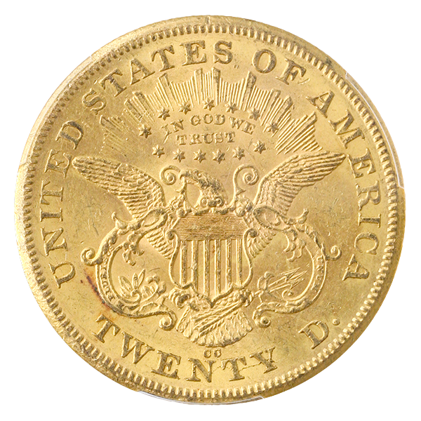 1876-CC $20 Liberty PCGS AU58 CAC 1876-CC $20 Liberty PCGS AU58 CAC