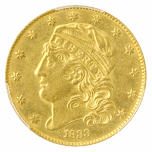1833 $5 Capped Bust PCGS AU58 +