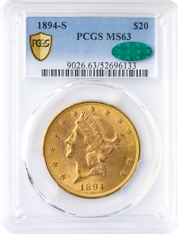 1894-S $20 Liberty PCGS MS63 CAC