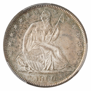 1860-O Seated Liberty Half Dollar PCGS MS65 CAC