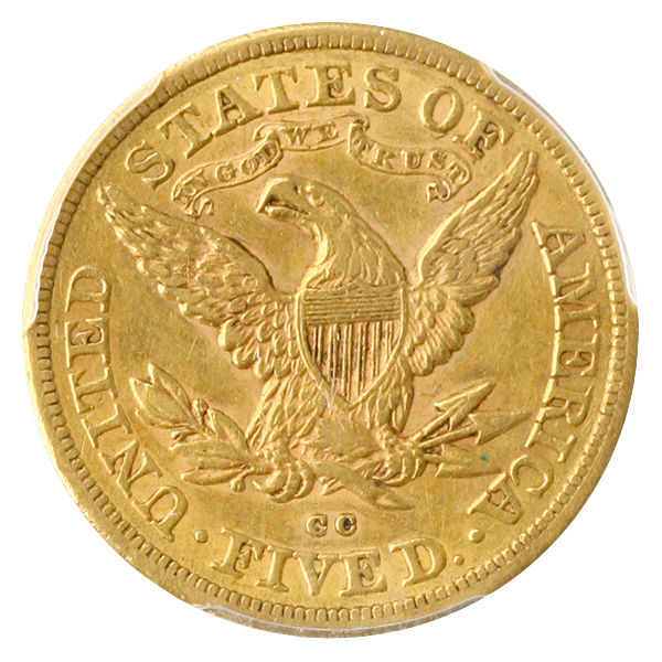 1879-CC $5 Liberty PCGS AU50 CAC