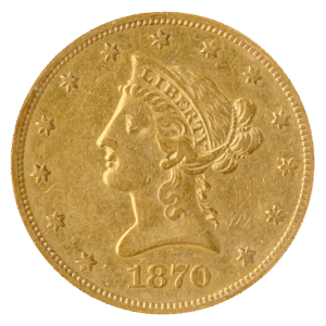 $10 LIBERTY 1870-CC NGC