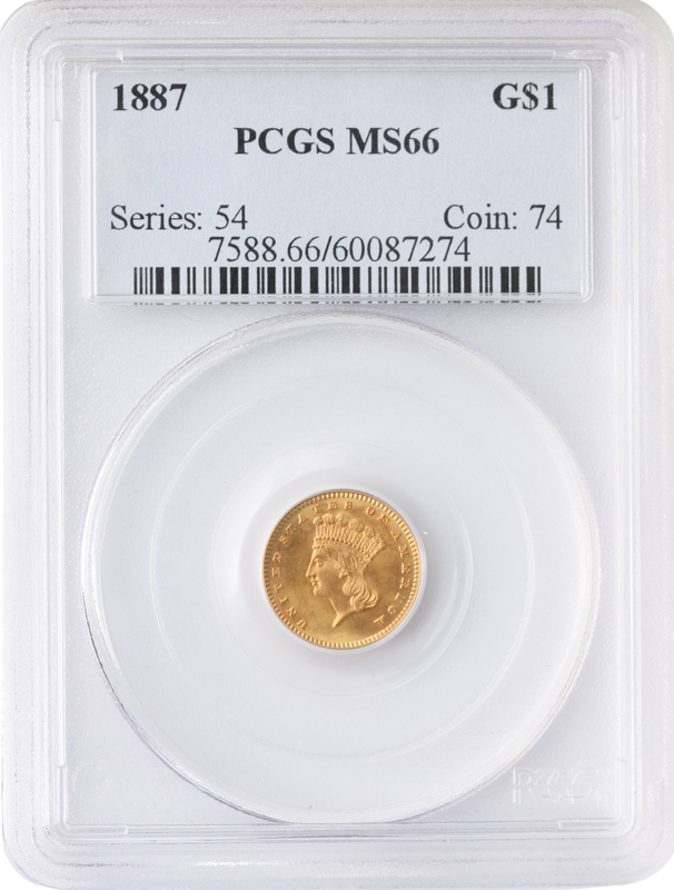 1887 Gold $1 Type III PCGS MS66 1887 Gold $1 Type III PCGS MS66