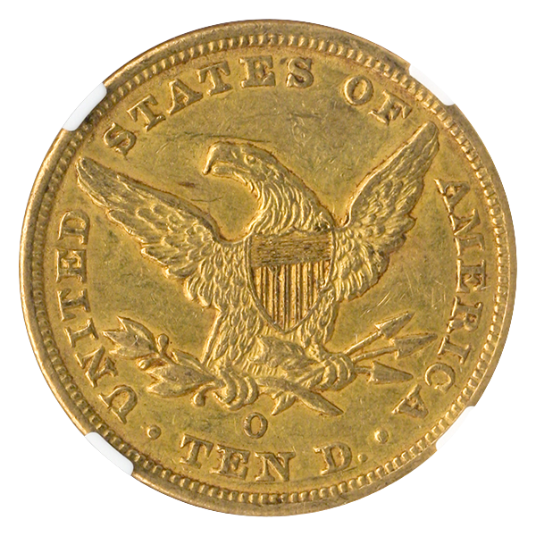 1851-O $10 Liberty NGC AU55 CAC 1851-O $10 Liberty NGC AU55 CAC
