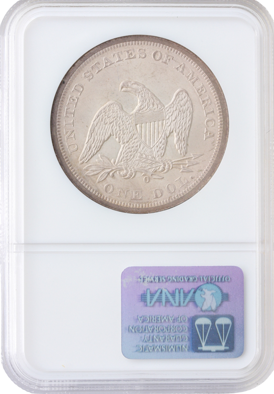 1860-O Seated Liberty $1 NGC MS65