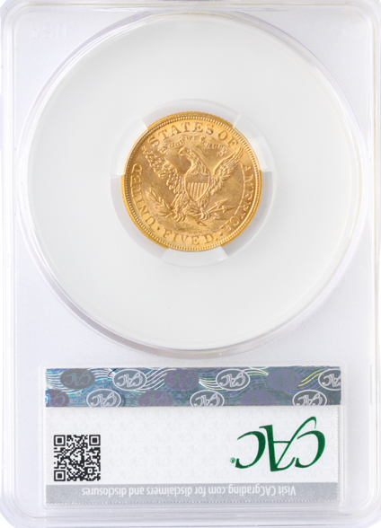 1881/O $5 Liberty CACG MS63