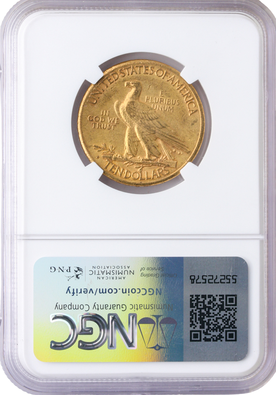 1911-D $10 Indian NGC AU55 CAC 1911-D $10 Indian NGC AU55 CAC