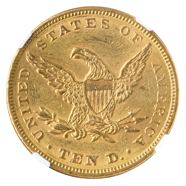 1861 $10 Liberty NGC AU58 CAC