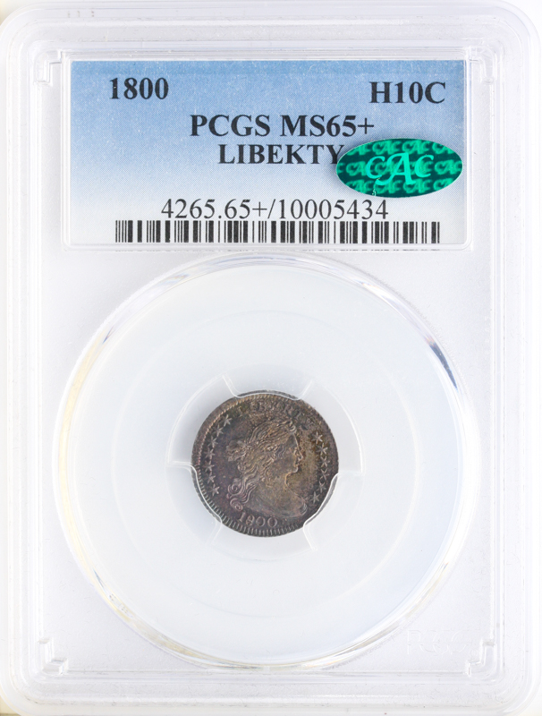 1800 DRAPED BUST Half Dime LIBEKTY PCGS MS65 + CAC 1800 DRAPED BUST Half Dime LIBEKTY PCGS MS65 + CAC