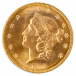 1857-S $20 Liberty SSCA Spiked Shield PCGS MS66