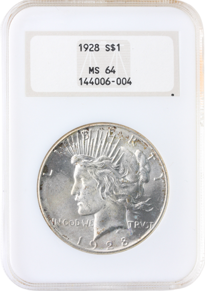 1928 Peace $1 NGC MS64 1928 Peace $1 NGC MS64