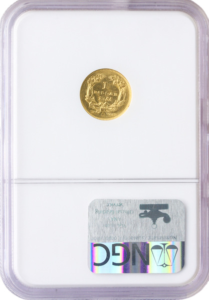 1855-O Gold $1 Type II NGC MS61 1855-O Gold $1 Type II NGC MS61