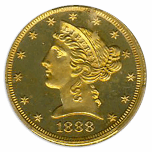 1888 $% Liberty CACG PR65 + 1888 $% Liberty CACG PR65 +
