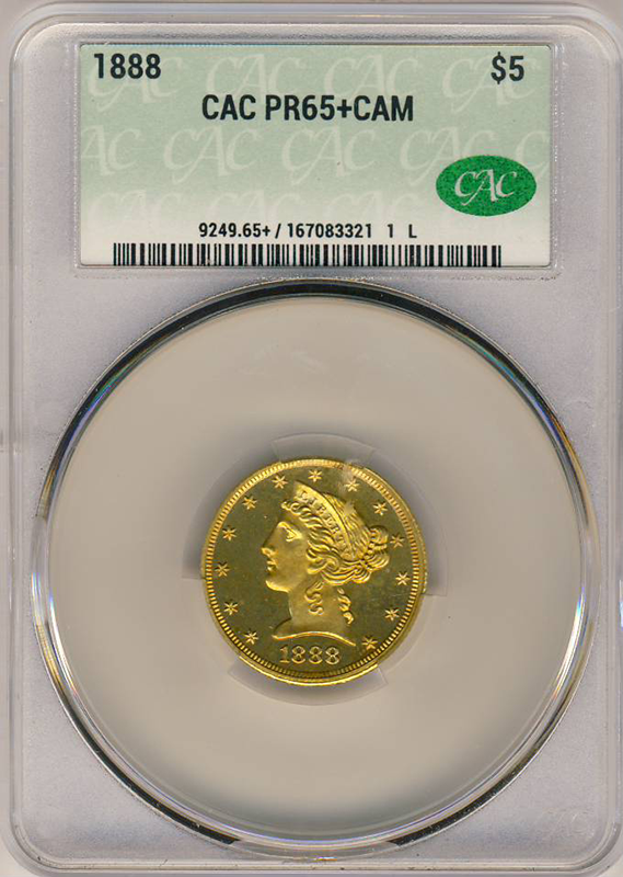 1888 $% Liberty CACG PR65 + 1888 $% Liberty CACG PR65 +
