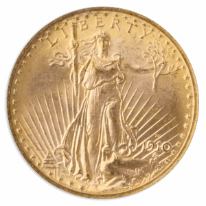1910-D $20 Saint Gaudens NGC MS65