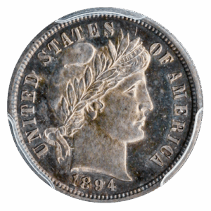 1894-S BARBER DIME BM, DAGGETT