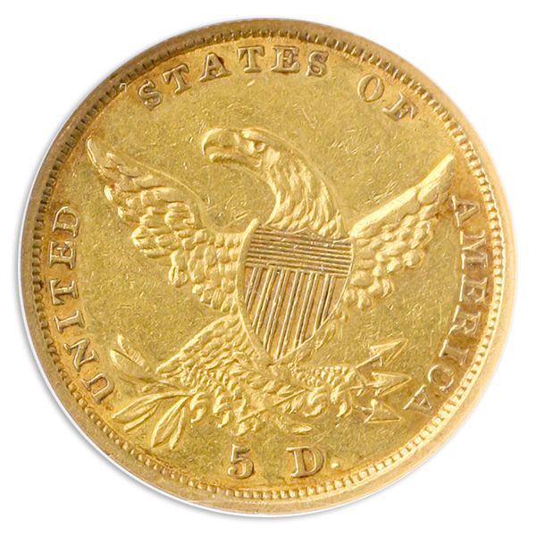 1836 $5 Classic NGC AU53 CAC 1836 $5 Classic NGC AU53 CAC