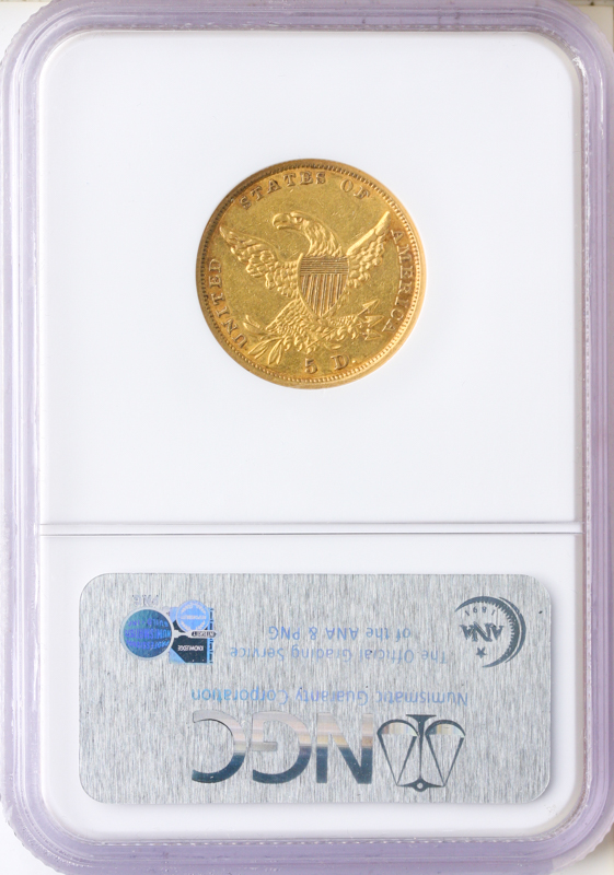 1836 $5 Classic NGC AU53 CAC 1836 $5 Classic NGC AU53 CAC