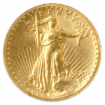 1907 $20 Saint Gaudens High Relief Wire Edge NGC MS63