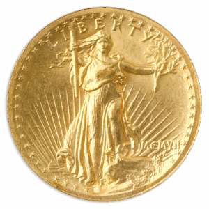 1907 $20 Saint Gaudens High Relief Wire Edge NGC MS63