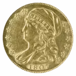 1807 $5 Capped Bust Left NGC AU55 CAC