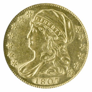 1807 $5 Capped Bust Left NGC AU55 CAC