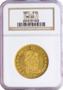 1801 $1 Draped Bust NGC MS62