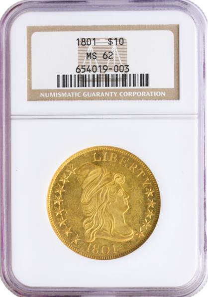 1801 $1 Draped Bust NGC MS62 1801 $1 Draped Bust NGC MS62