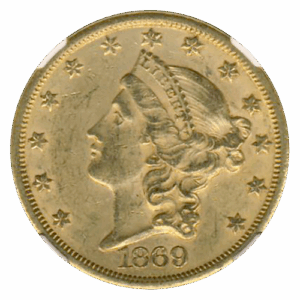 $20 LIBERTY 1869-S NGC