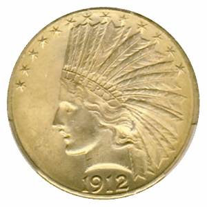 1912-S $10 Indian CACG MS65
