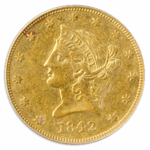 1842-O $10 Liberty PCGS AU50