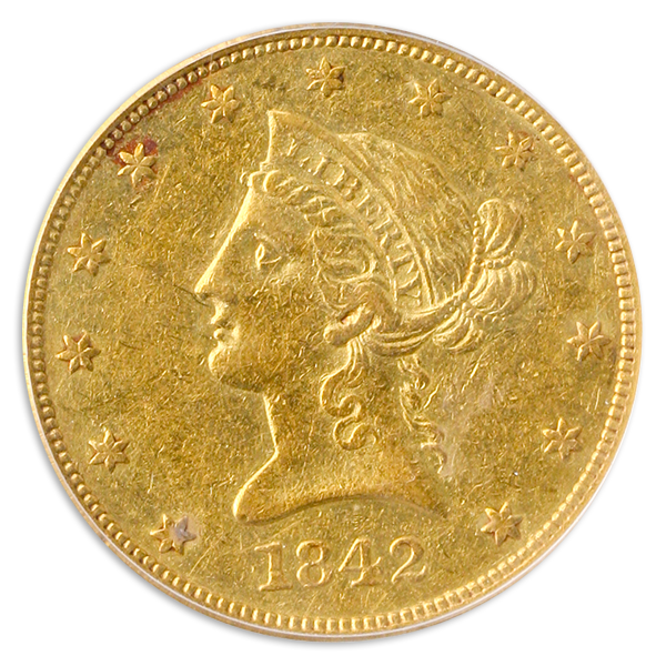 1842-O $10 Liberty PCGS AU50 1842-O $10 Liberty PCGS AU50