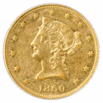 1860-O $10 Liberty PCGS AU55